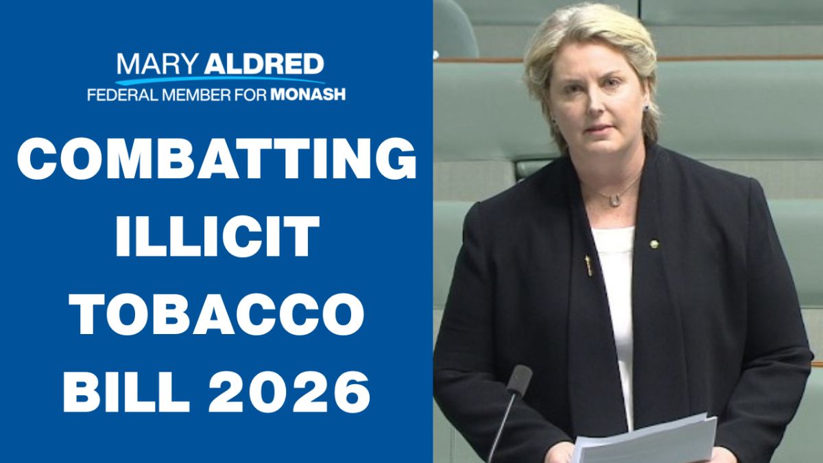 illicit tobacco news SPEECH | ILLICIT TOBACCO - Mary Aldred MP